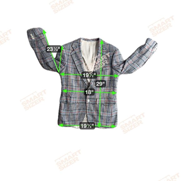 Ralph Lauren Mens Vintage Plaid Tweed Blazer Jacket 2 Button USA 40 Old Money - Picture 2 of 8